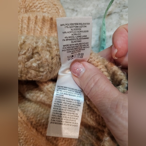 Lucky Brand Women's Buttin Front Long Sleeve Camel Color Cardigan Medium - Picture 12 of 12